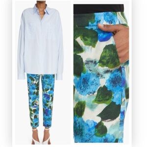NWT Dries Van Noten Poumas Slim-Fit Printed Pants $550